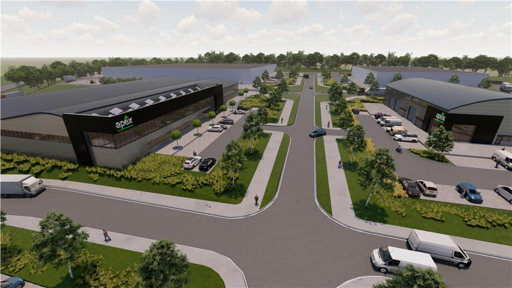 Visual showing what Apex Business Park could look like.