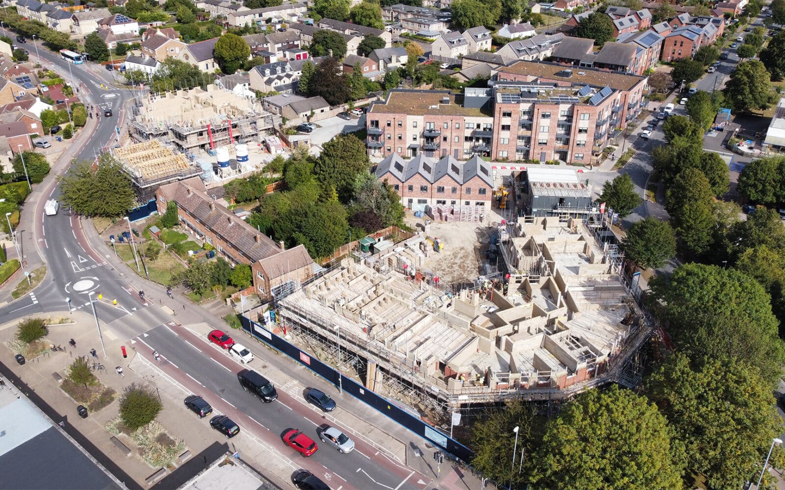 Aerial showing Colville Road Phase 3