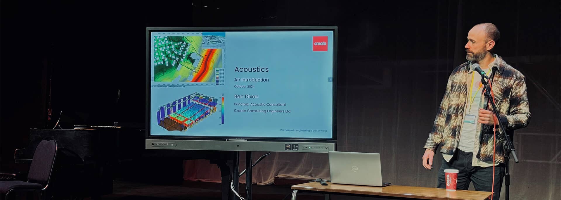 Ben presenting 'Acoustics in Audio Post-Production and Performance Spaces'